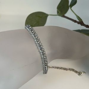NEW Hand Crafted Gray and Silver Tennis Bracelet